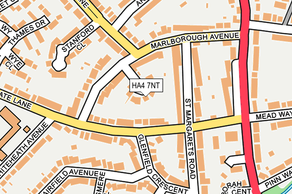 HA4 7NT map - OS OpenMap – Local (Ordnance Survey)