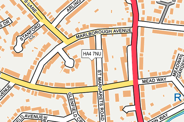 HA4 7NU map - OS OpenMap – Local (Ordnance Survey)