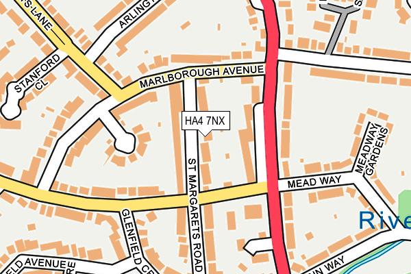 HA4 7NX map - OS OpenMap – Local (Ordnance Survey)