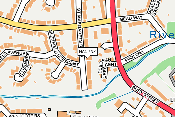 HA4 7NZ map - OS OpenMap – Local (Ordnance Survey)