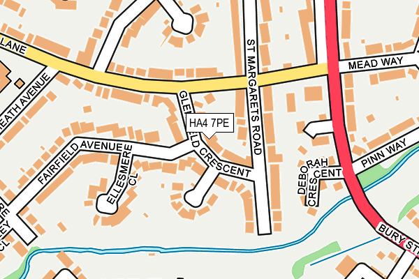 HA4 7PE map - OS OpenMap – Local (Ordnance Survey)