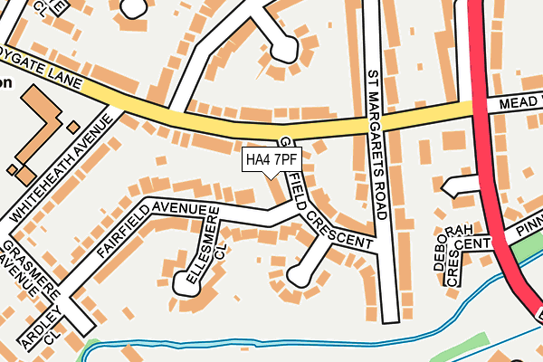 HA4 7PF map - OS OpenMap – Local (Ordnance Survey)