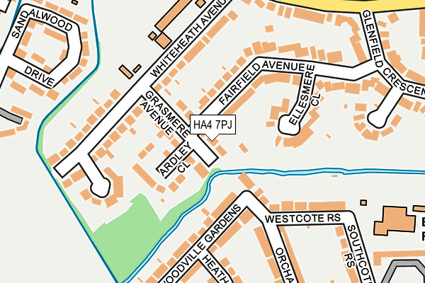 HA4 7PJ map - OS OpenMap – Local (Ordnance Survey)