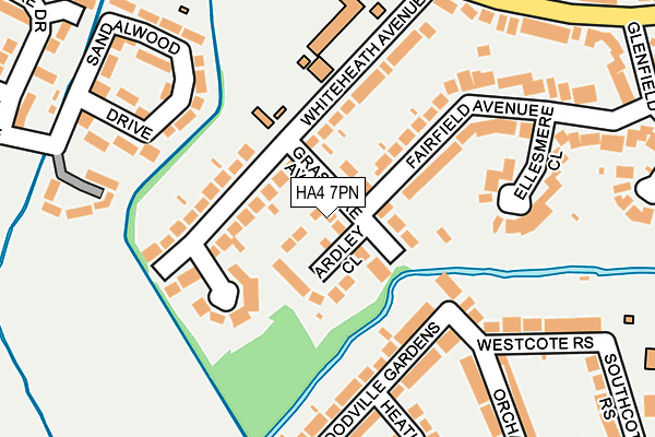 HA4 7PN map - OS OpenMap – Local (Ordnance Survey)
