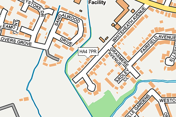 HA4 7PR map - OS OpenMap – Local (Ordnance Survey)