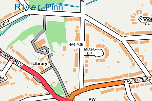 HA4 7QB map - OS OpenMap – Local (Ordnance Survey)