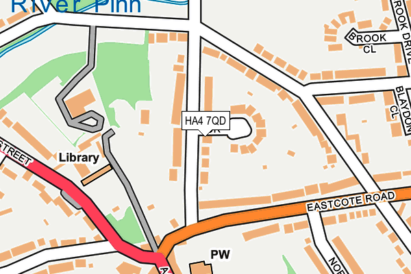 HA4 7QD map - OS OpenMap – Local (Ordnance Survey)