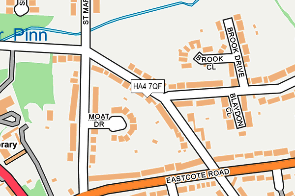 HA4 7QF map - OS OpenMap – Local (Ordnance Survey)