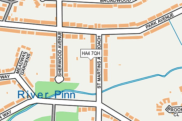 HA4 7QH map - OS OpenMap – Local (Ordnance Survey)