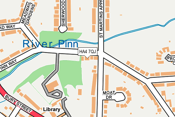 HA4 7QJ map - OS OpenMap – Local (Ordnance Survey)