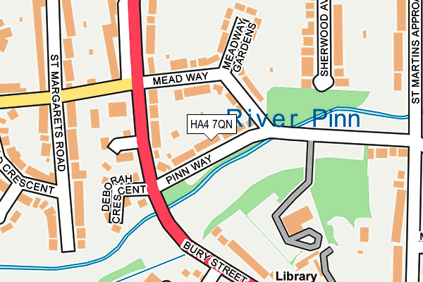 HA4 7QN map - OS OpenMap – Local (Ordnance Survey)