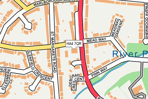 HA4 7QR map - OS OpenMap – Local (Ordnance Survey)