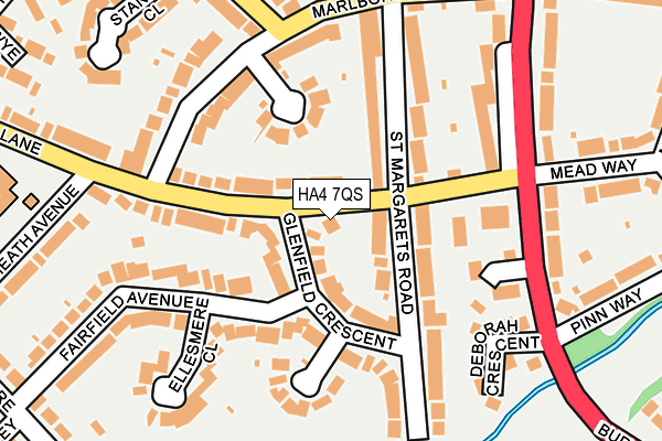 HA4 7QS map - OS OpenMap – Local (Ordnance Survey)