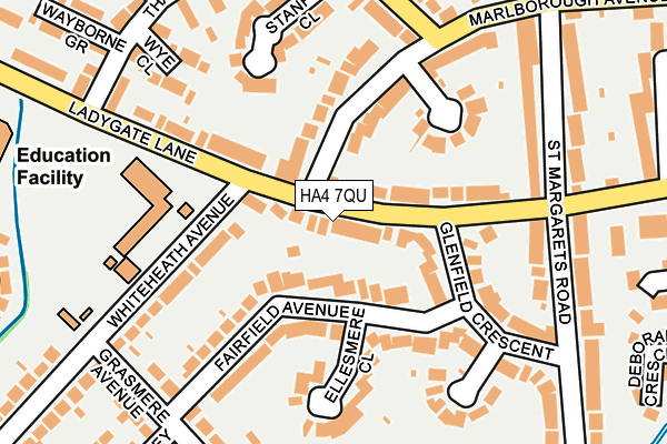 HA4 7QU map - OS OpenMap – Local (Ordnance Survey)