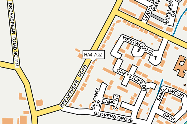 HA4 7QZ map - OS OpenMap – Local (Ordnance Survey)