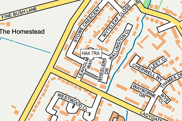 HA4 7RA map - OS OpenMap – Local (Ordnance Survey)