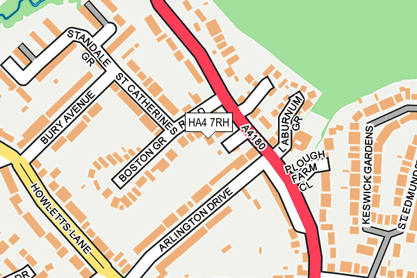 HA4 7RH map - OS OpenMap – Local (Ordnance Survey)