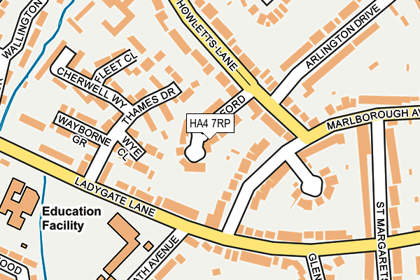 HA4 7RP map - OS OpenMap – Local (Ordnance Survey)