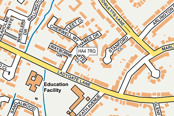 HA4 7RQ map - OS OpenMap – Local (Ordnance Survey)