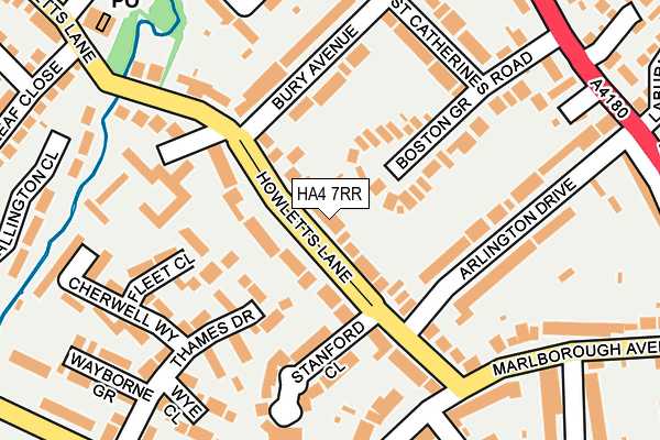 HA4 7RR map - OS OpenMap – Local (Ordnance Survey)