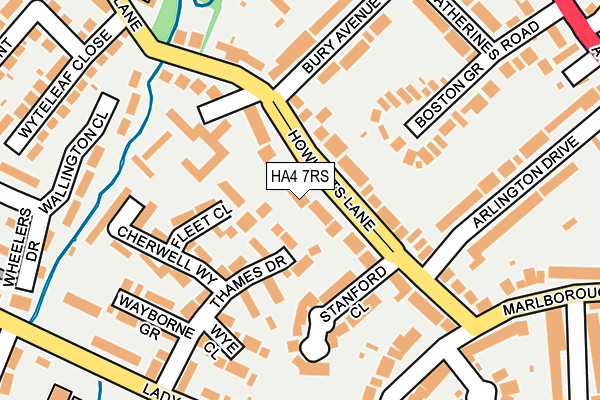 HA4 7RS map - OS OpenMap – Local (Ordnance Survey)
