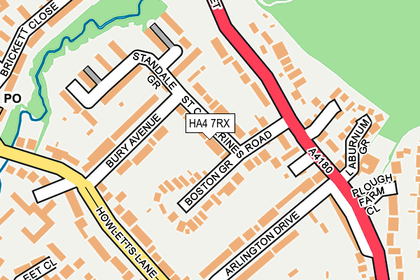HA4 7RX map - OS OpenMap – Local (Ordnance Survey)