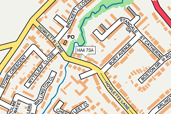 HA4 7SA map - OS OpenMap – Local (Ordnance Survey)