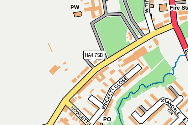 HA4 7SB map - OS OpenMap – Local (Ordnance Survey)