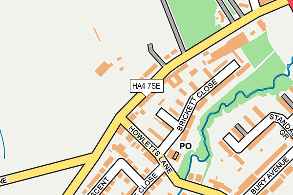 HA4 7SE map - OS OpenMap – Local (Ordnance Survey)