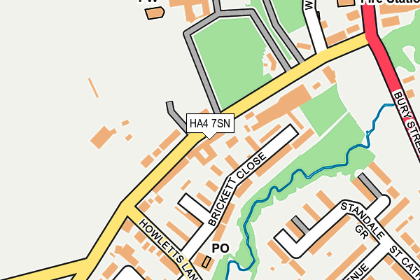 HA4 7SN map - OS OpenMap – Local (Ordnance Survey)