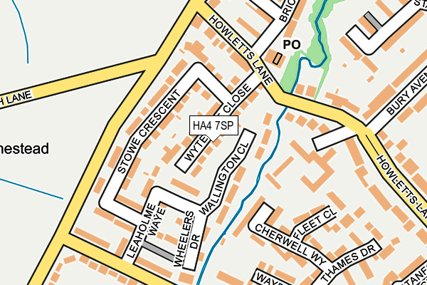 HA4 7SP map - OS OpenMap – Local (Ordnance Survey)