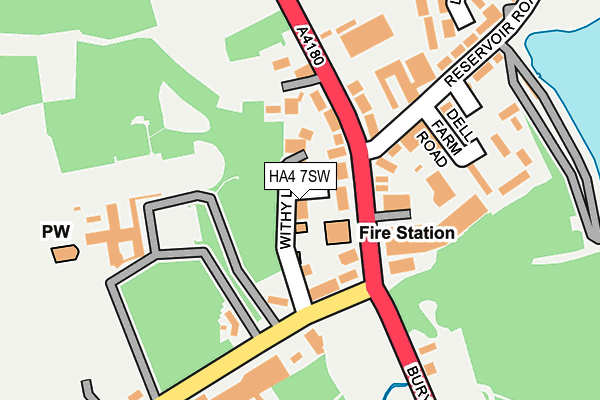 HA4 7SW map - OS OpenMap – Local (Ordnance Survey)
