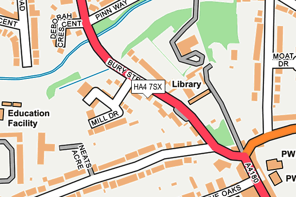 HA4 7SX map - OS OpenMap – Local (Ordnance Survey)