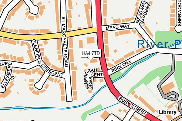 HA4 7TD map - OS OpenMap – Local (Ordnance Survey)