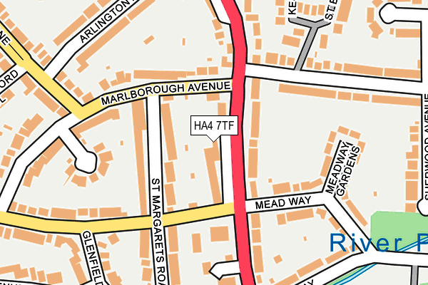 HA4 7TF map - OS OpenMap – Local (Ordnance Survey)