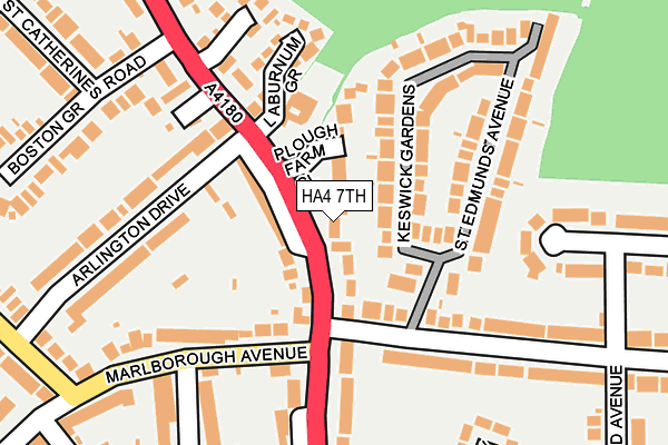 HA4 7TH map - OS OpenMap – Local (Ordnance Survey)