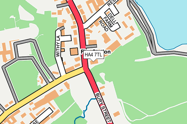 HA4 7TL map - OS OpenMap – Local (Ordnance Survey)