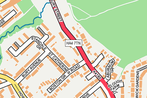HA4 7TN map - OS OpenMap – Local (Ordnance Survey)