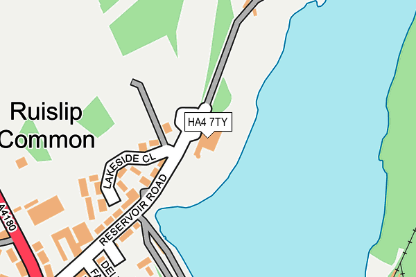 HA4 7TY map - OS OpenMap – Local (Ordnance Survey)