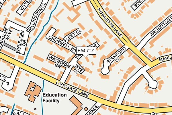 HA4 7TZ map - OS OpenMap – Local (Ordnance Survey)