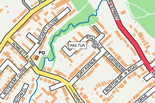 HA4 7UA map - OS OpenMap – Local (Ordnance Survey)