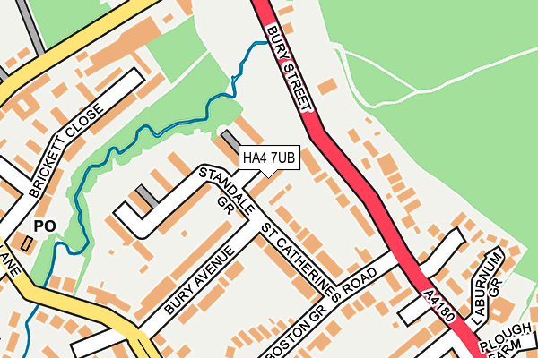 HA4 7UB map - OS OpenMap – Local (Ordnance Survey)