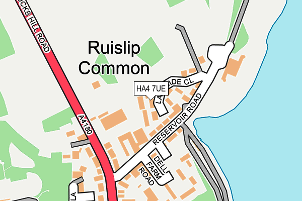 HA4 7UE map - OS OpenMap – Local (Ordnance Survey)