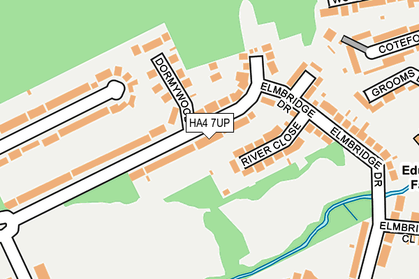 HA4 7UP map - OS OpenMap – Local (Ordnance Survey)