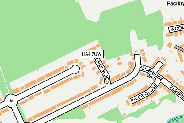 HA4 7UW map - OS OpenMap – Local (Ordnance Survey)