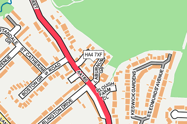 HA4 7XF map - OS OpenMap – Local (Ordnance Survey)