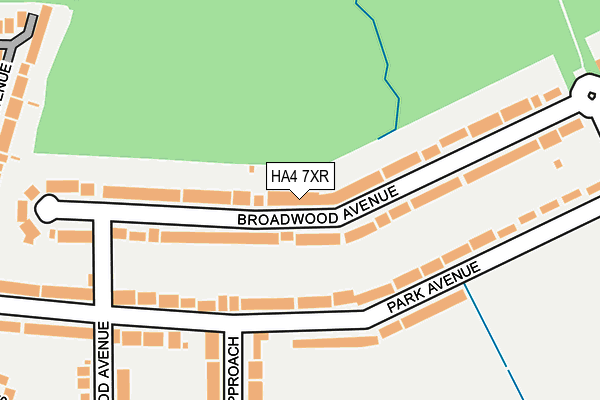 HA4 7XR map - OS OpenMap – Local (Ordnance Survey)