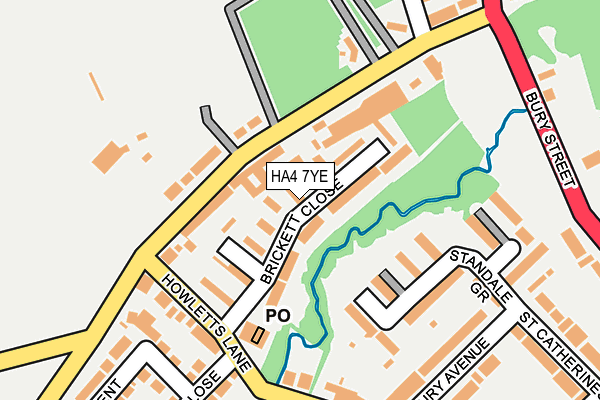 HA4 7YE map - OS OpenMap – Local (Ordnance Survey)