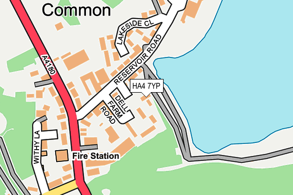 HA4 7YP map - OS OpenMap – Local (Ordnance Survey)