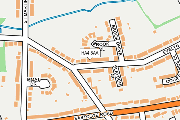 HA4 8AA map - OS OpenMap – Local (Ordnance Survey)